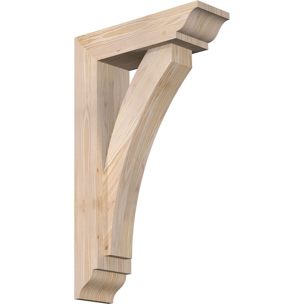 Ekena Millwork Thorton Traditional Smooth Bracket w/ Offset Brace, Douglas Fir, 5 1/2"W x 18"D x 30"H BKT0604X18X30THR01SDF - main
